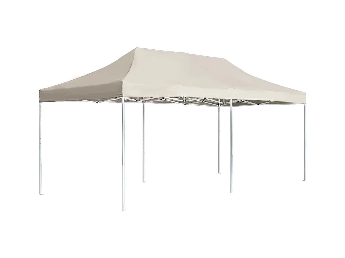 Tonnelle -Tente de réception pliable Aluminium 6 x 3 m Crème FR452824