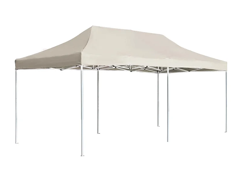 Tonnelle -Tente de réception pliable Aluminium 6 x 3 m Crème FR452824