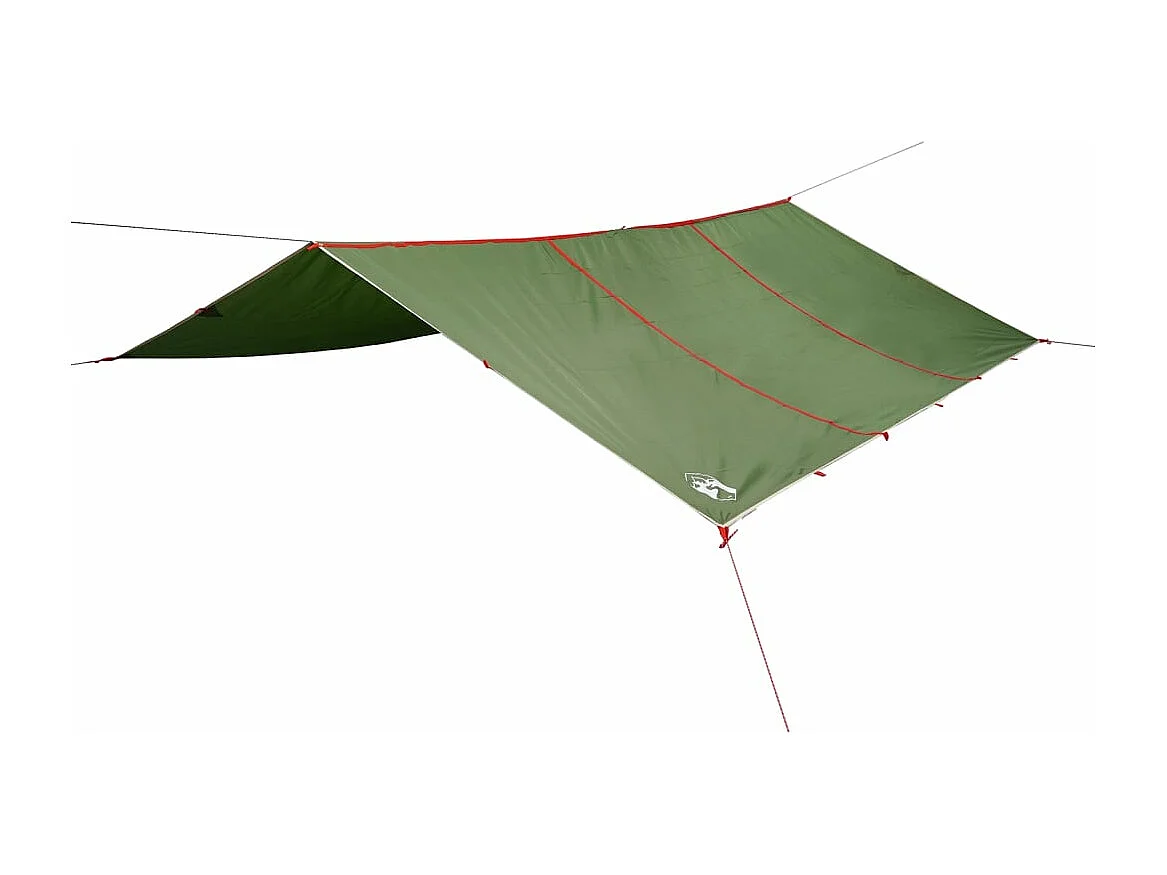 Lona de campismo 420x440 cm impermeável verde PT960831