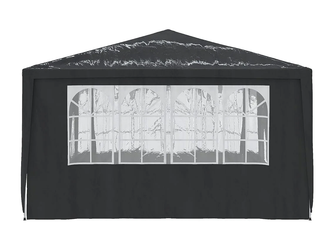 Carpa profesional para fiestas con paredes gris 90 g/m² 4x4 m ES898297