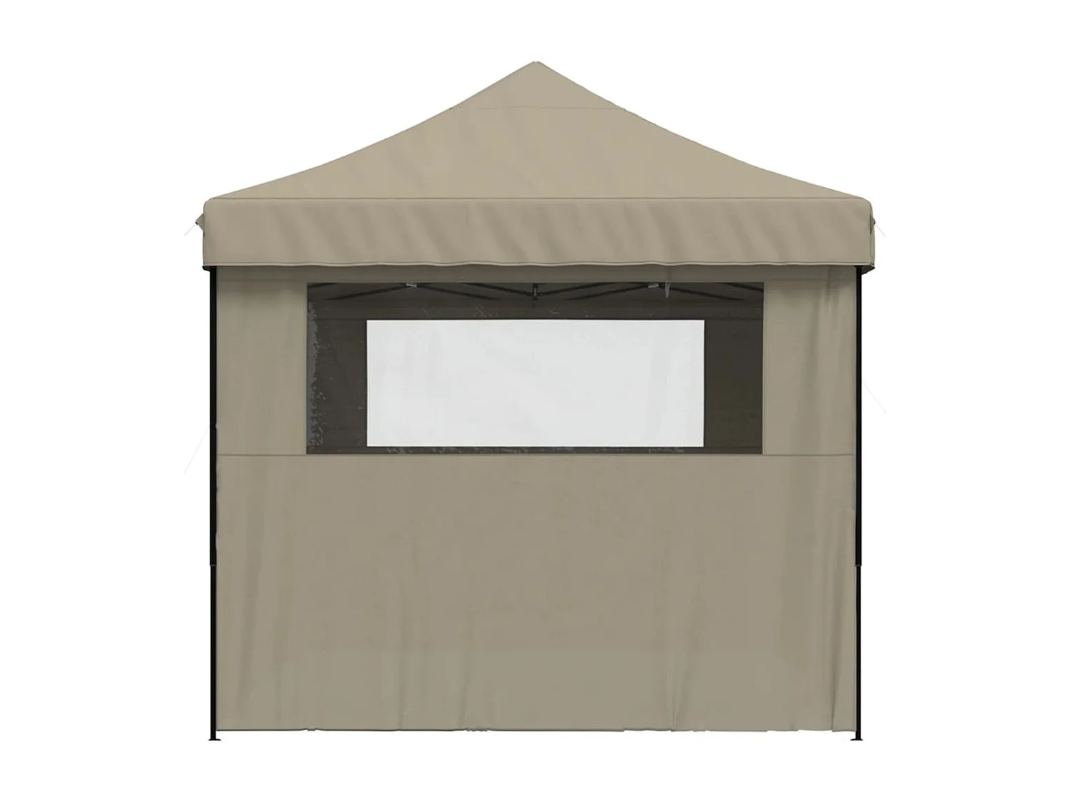 Tonnelle -Tente de réception pliable escamotable 4 parois latérales taupe FR464467