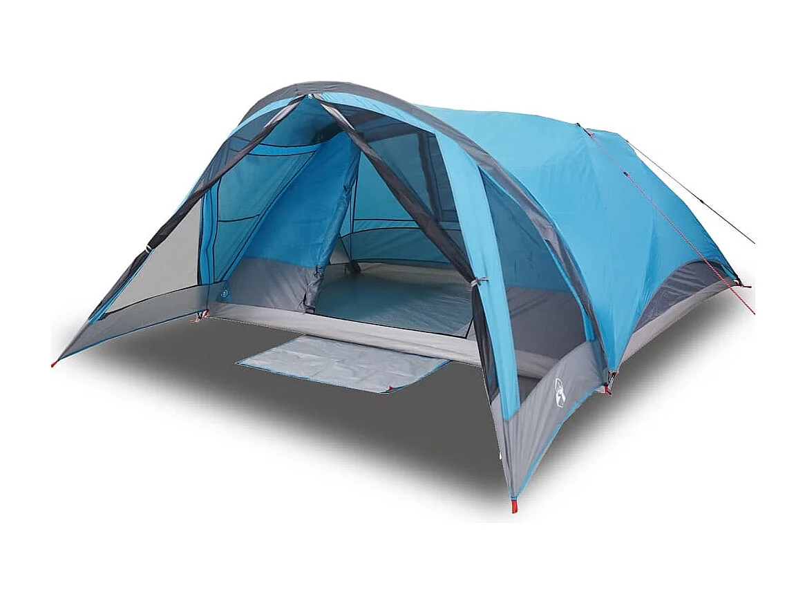 Tonnelle -Tente de cabine familiale 6 personnes bleu imperméable FR343586