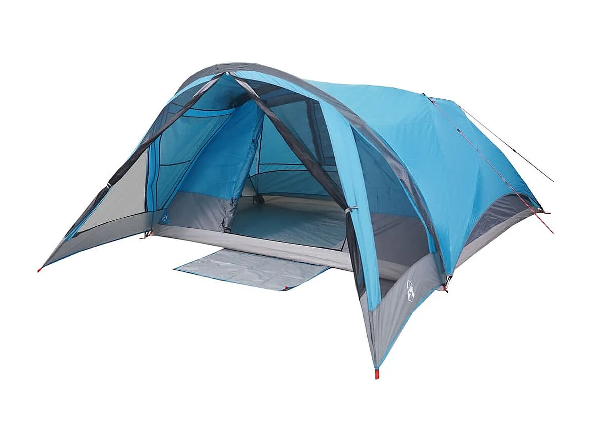 Tonnelle -Tente de cabine familiale 6 personnes bleu imperméable FR343586