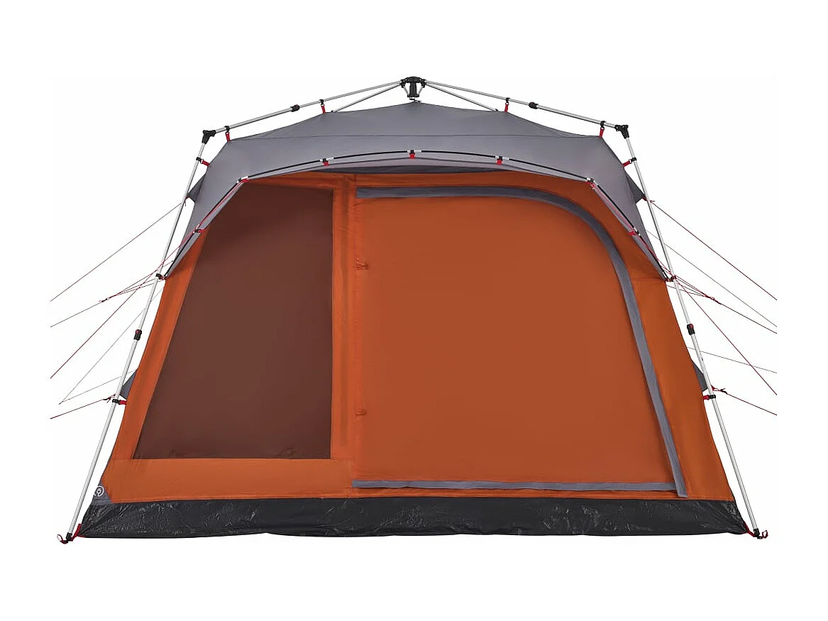Tonnelle -Tente familiale cabine 7personnes gris orange dégagement rapide FR344023
