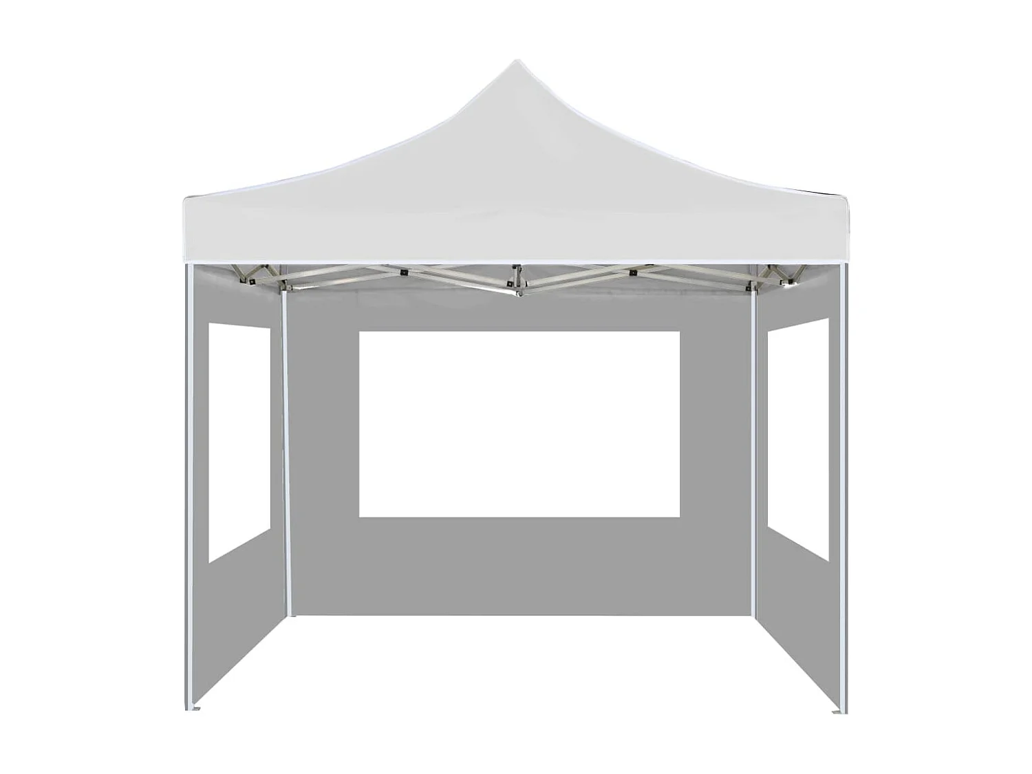 Tonnelle -Tente de réception pliable avec parois Aluminium 3x3 m Blanc FR649807
