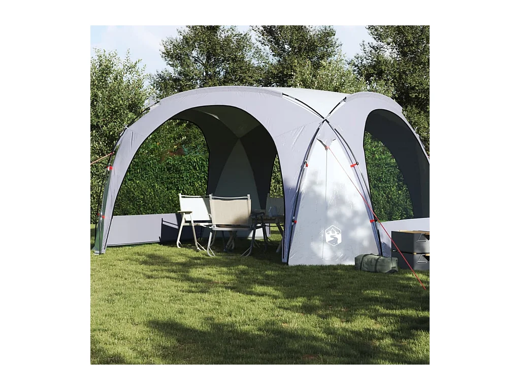 Tonnelle -Tente de réception blanc et gris imperméable FR484537