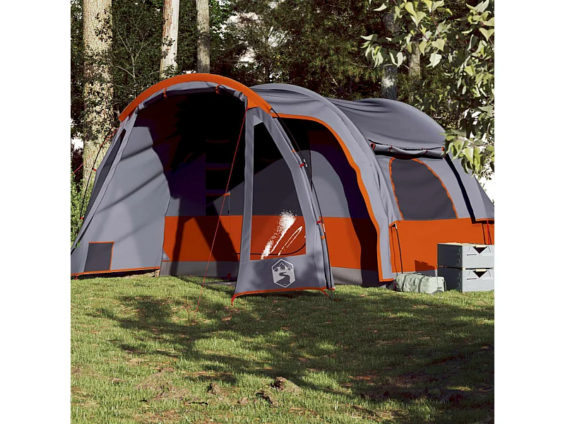 Tonnelle -Tente familiale 6 personnes orange imperméable FR538794