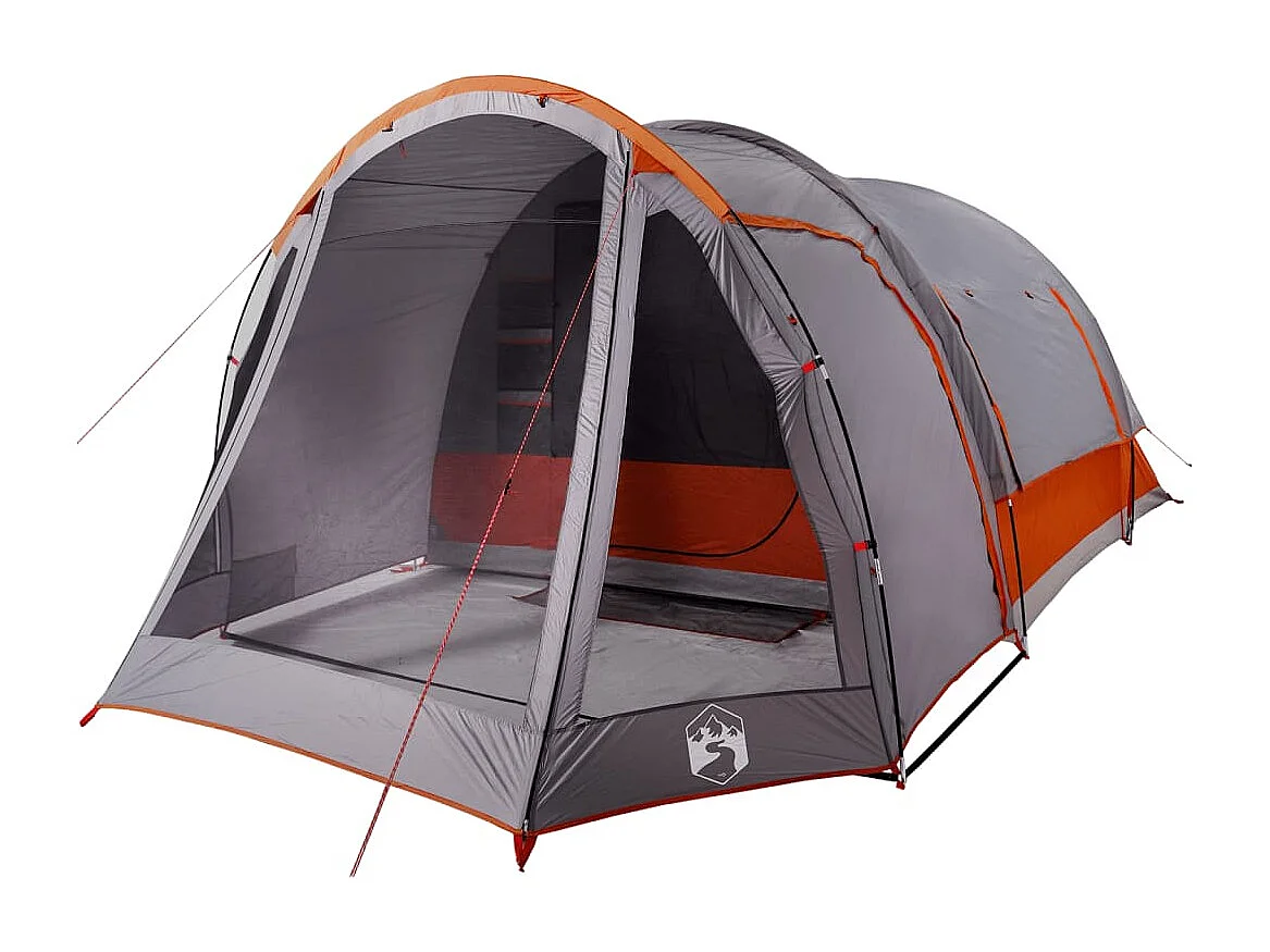 Tonnelle -Tente familiale 6 personnes orange imperméable FR538794