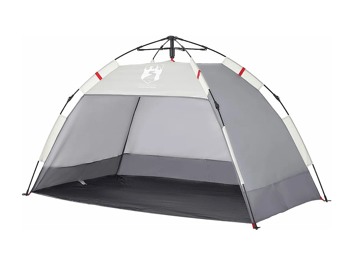 Tonnelle -Tente de plage 2 personnes gris libération rapide imperméable FR487981