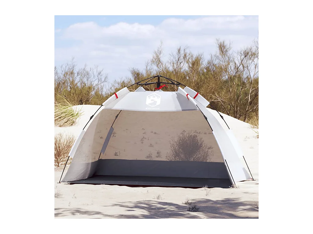 Tonnelle -Tente de plage 2 personnes gris libération rapide imperméable FR487981