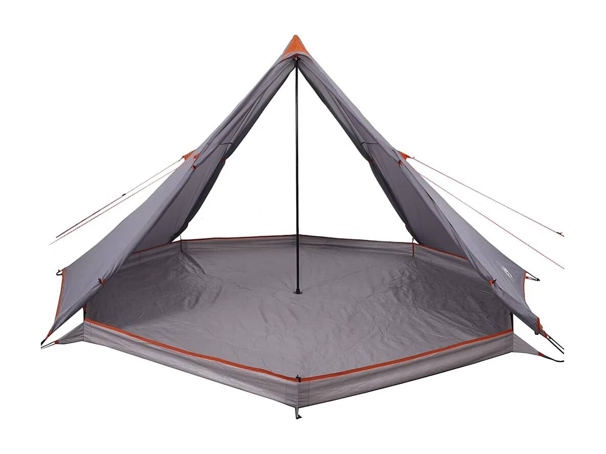 Tenda familiar tipi para 8 pessoas impermeável cinza/laranja PT865468
