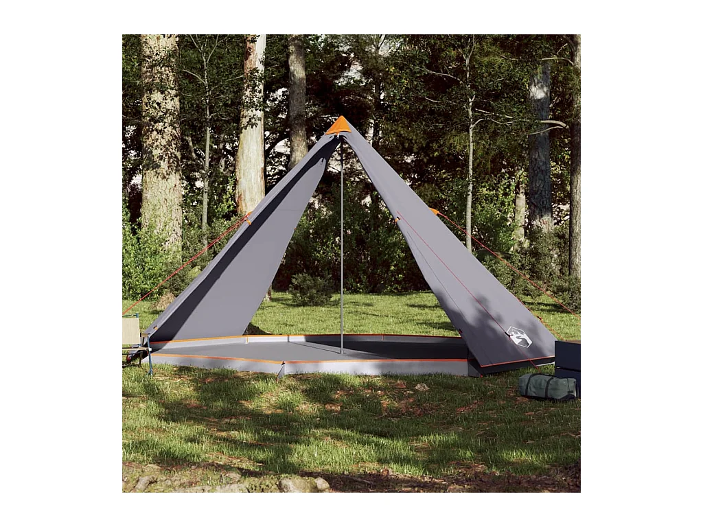 Tonnelle -Tente familiale tipi 8 personnes gris et orange imperméable FR134780