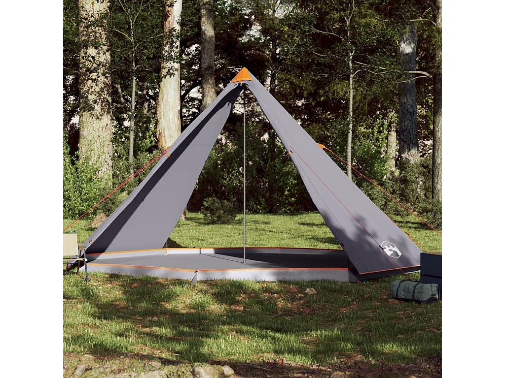 Tonnelle -Tente familiale tipi 8 personnes gris et orange imperméable FR134780