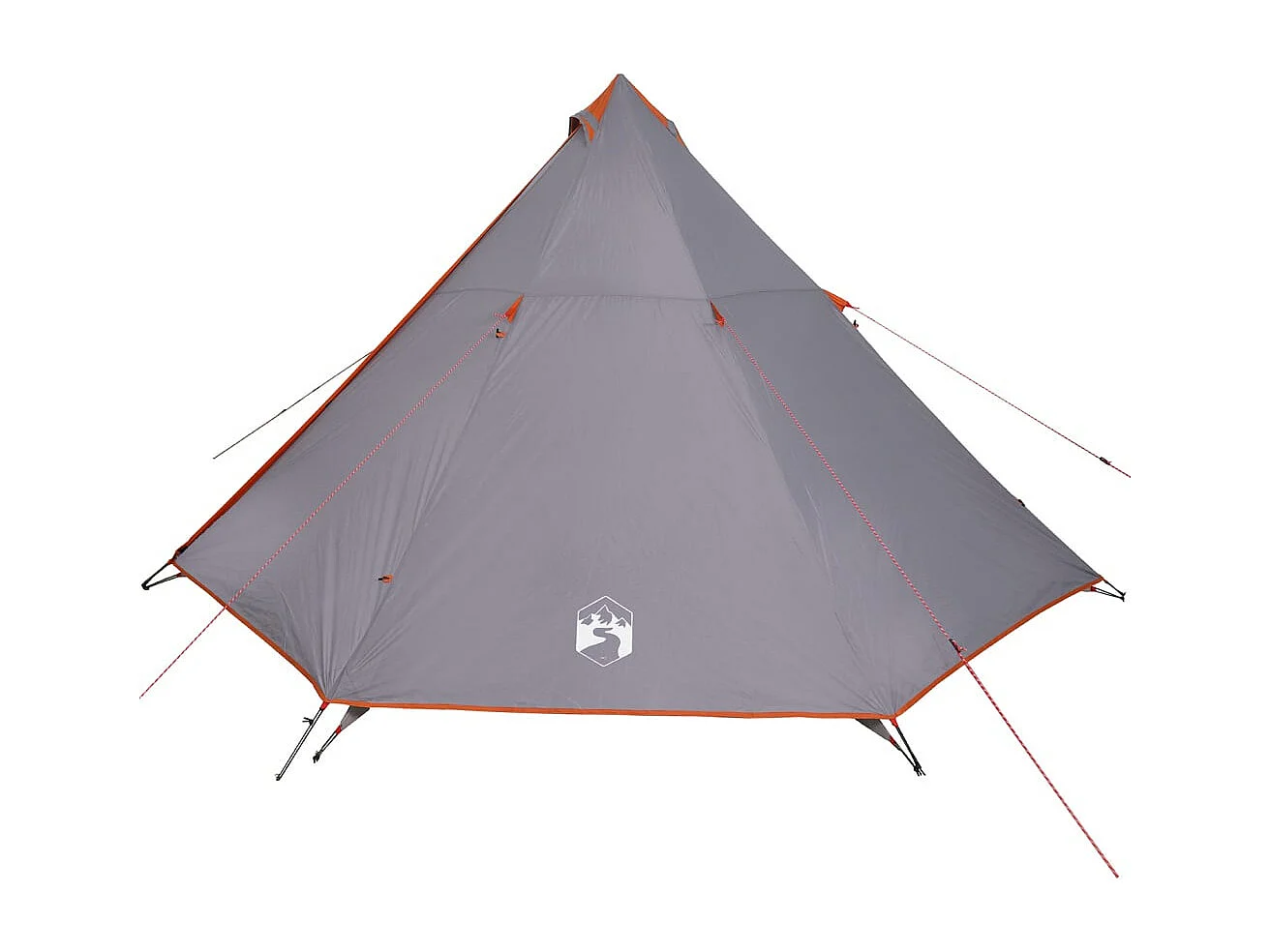 Tonnelle -Tente familiale tipi 8 personnes gris et orange imperméable FR134780