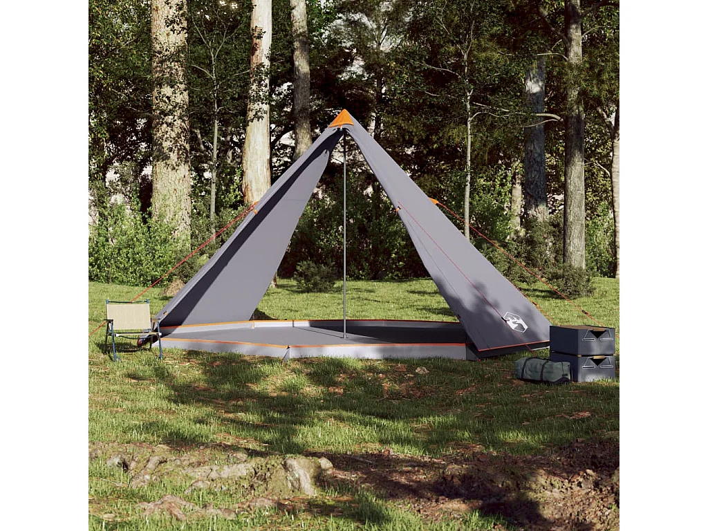 Tonnelle -Tente familiale tipi 8 personnes gris et orange imperméable FR134780
