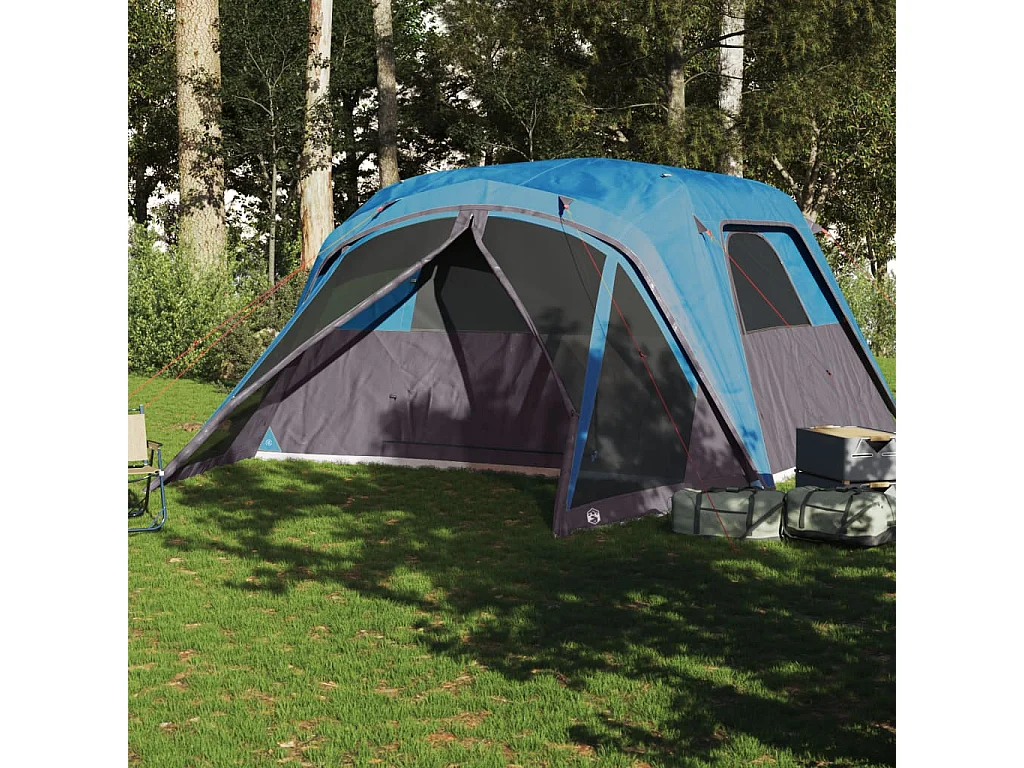 Tenda familiar c/ avançado para 6 pessoas impermeável azul PT699164