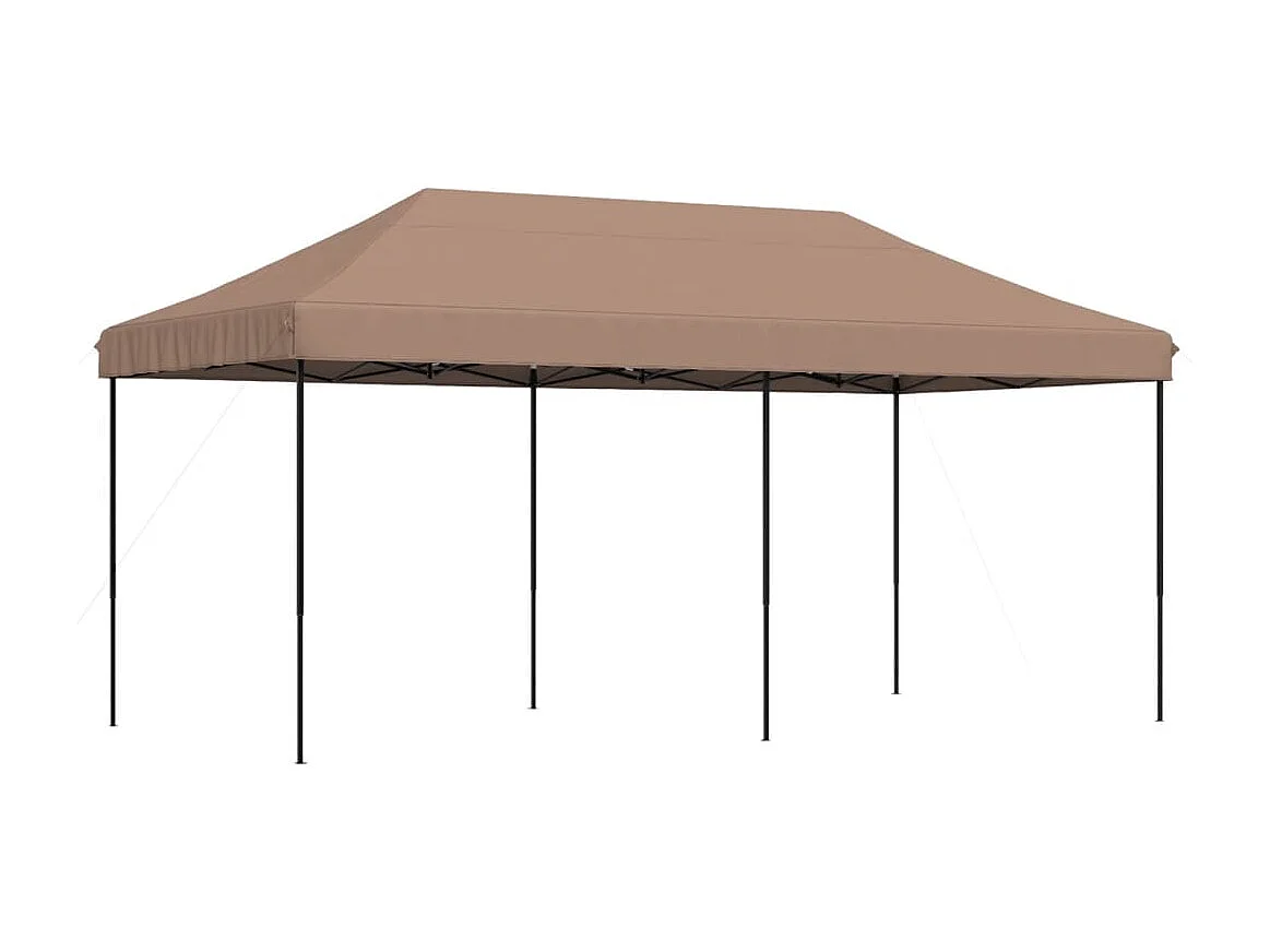 Partytent inklapbaar pop-up 580x292x315 cm bruin BE954765