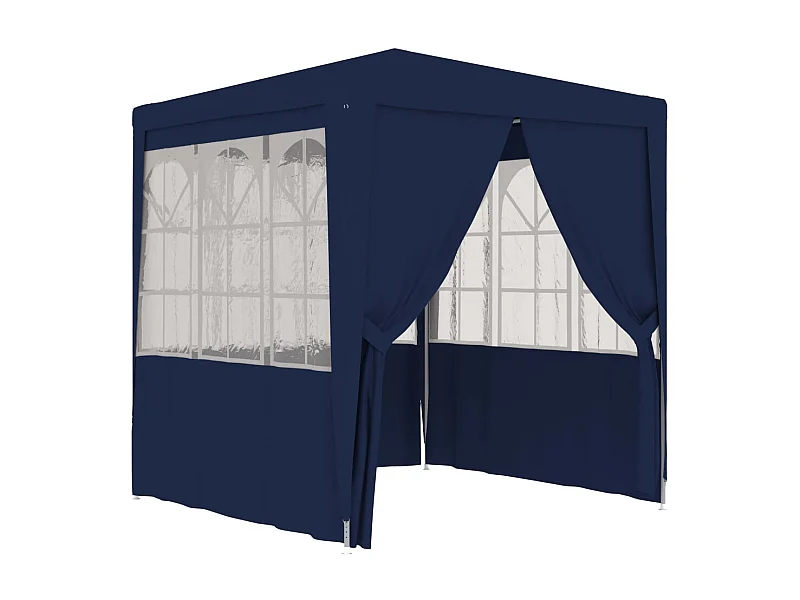 Tenda festas com paredes laterais 2,5x2,5m 90g/m² azul PT648216