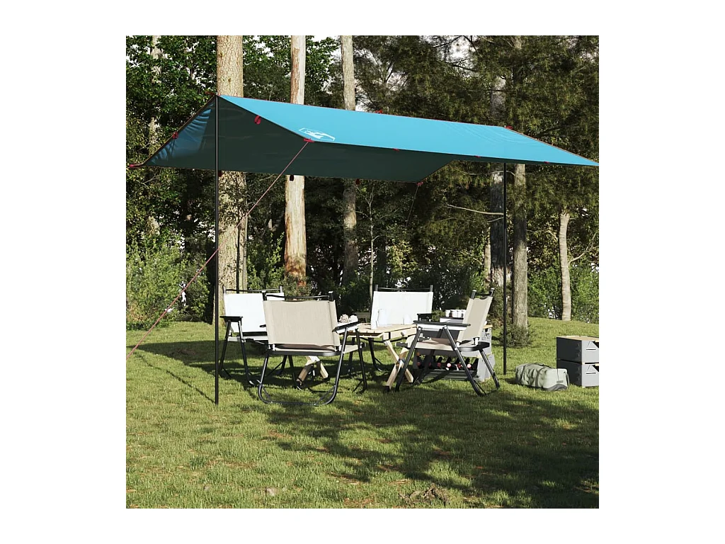 Tonnelle- Bâche de camping bleu 400x294 cm imperméable FR833074