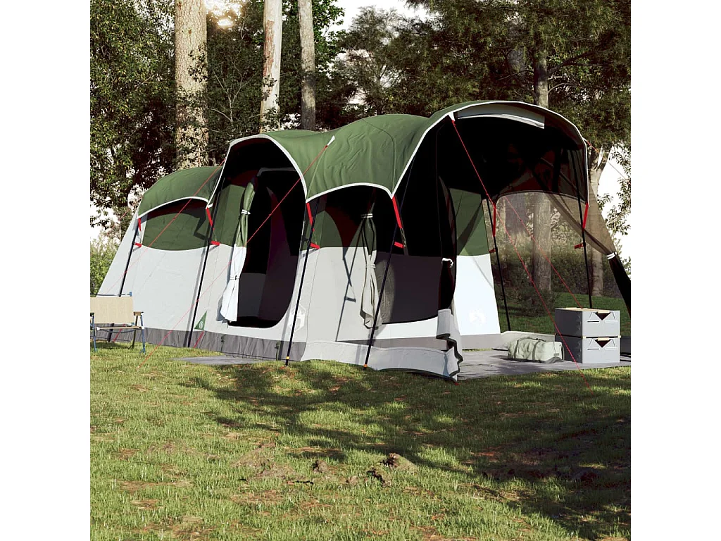 Tenda familiar túnel para 8 pessoas impermeável verde PT913321