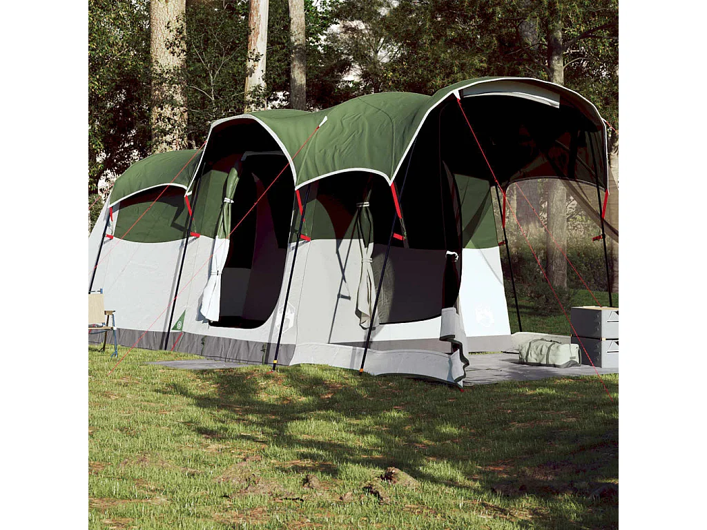 Tonnelle -Tente familiale tunnel 8 personnes vert imperméable FR769077