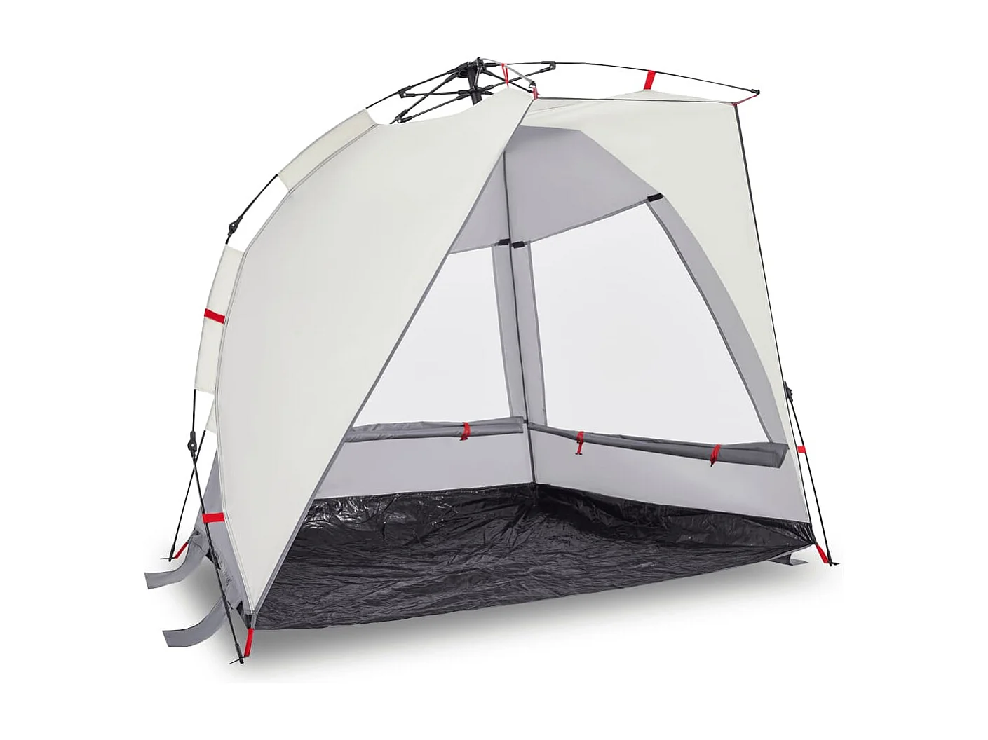 Tonnelle -Tente de plage 2 personnes gris libération rapide imperméable FR611019