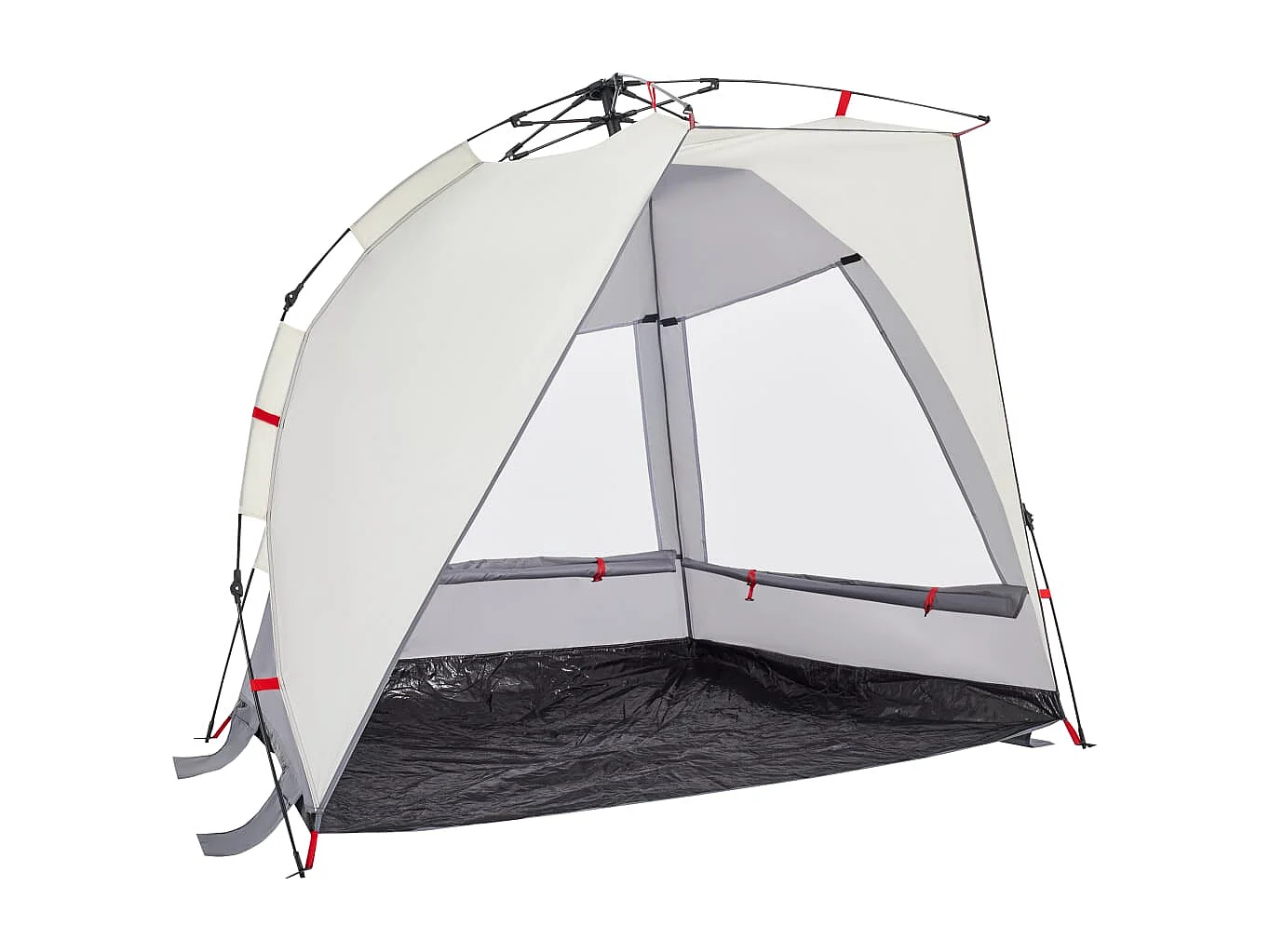 Tonnelle -Tente de plage 2 personnes gris libération rapide imperméable FR611019