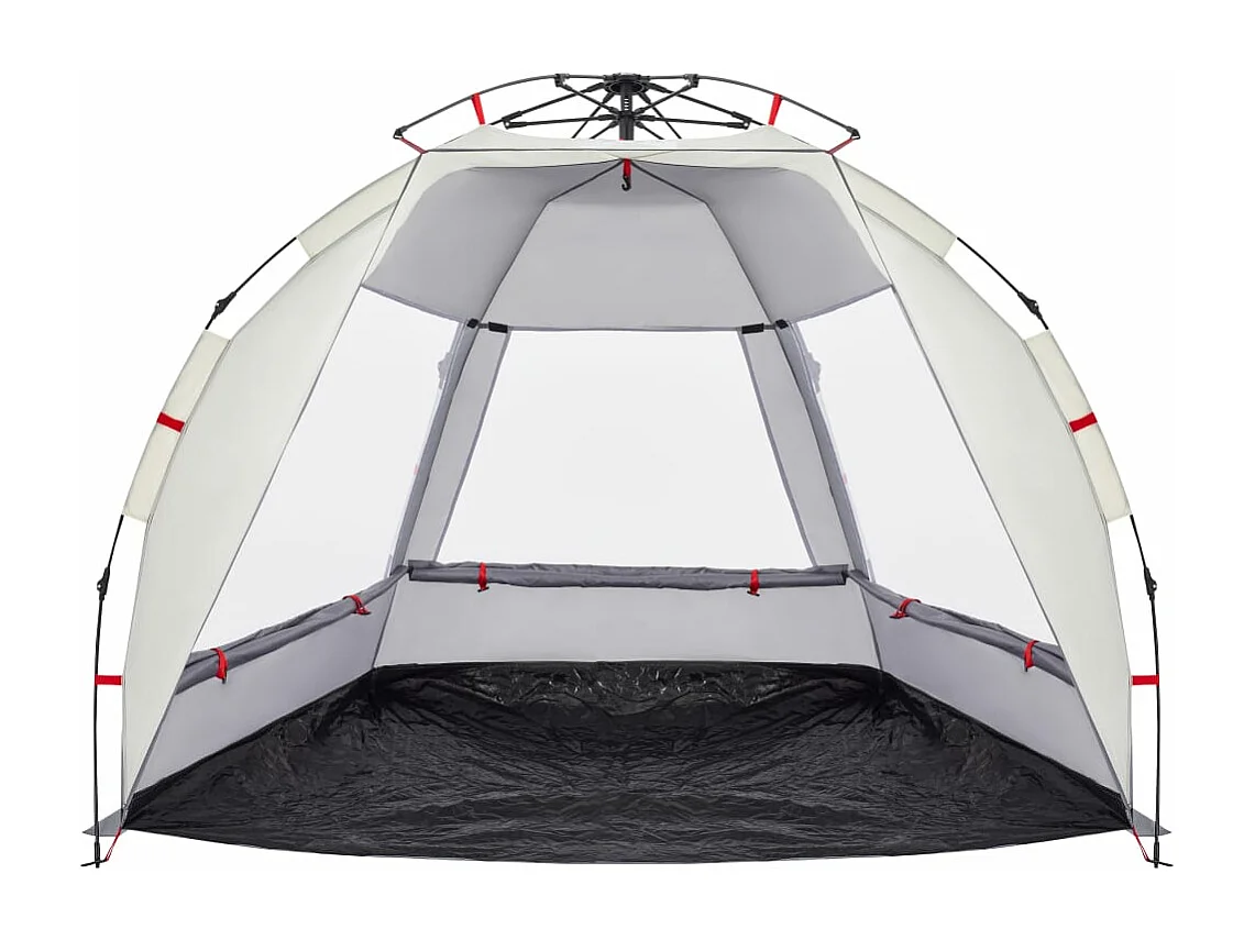 Tonnelle -Tente de plage 2 personnes gris libération rapide imperméable FR611019