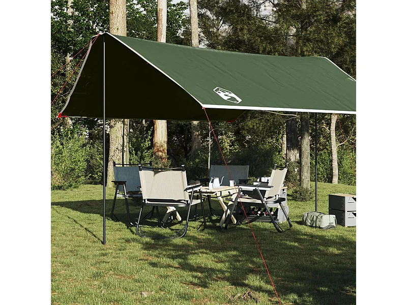 Lona de campismo 430x380x210 cm impermeável verde PT768891