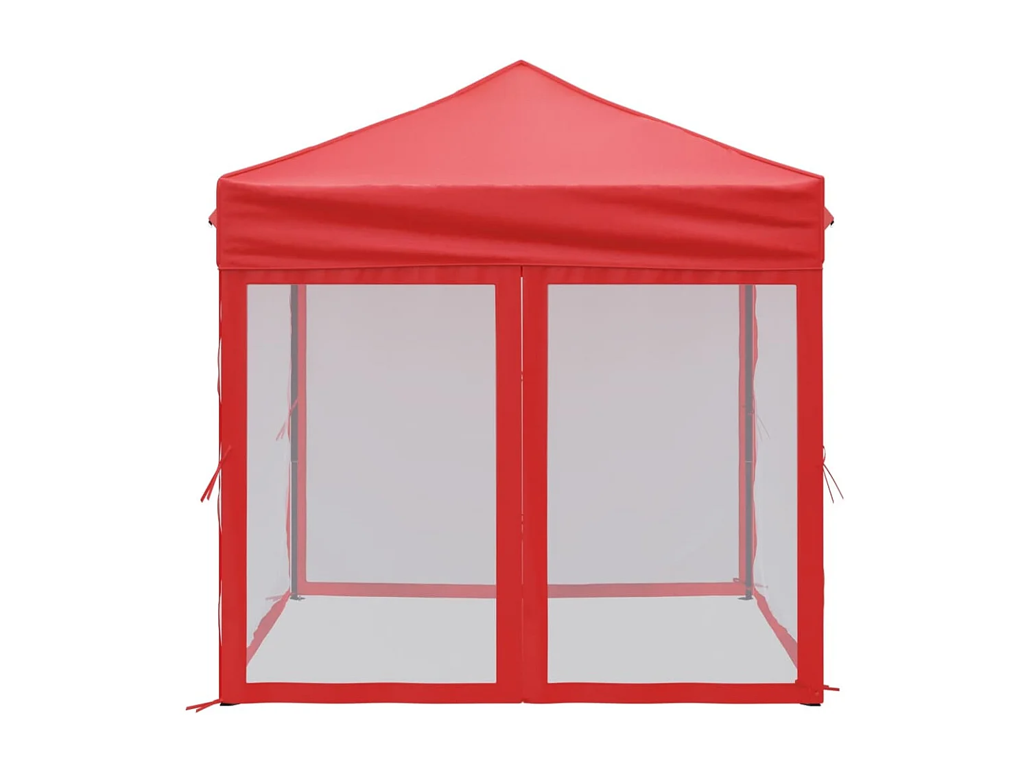 Carpa para fiestas plegable con paredes laterales roja 2x2 m ES912986