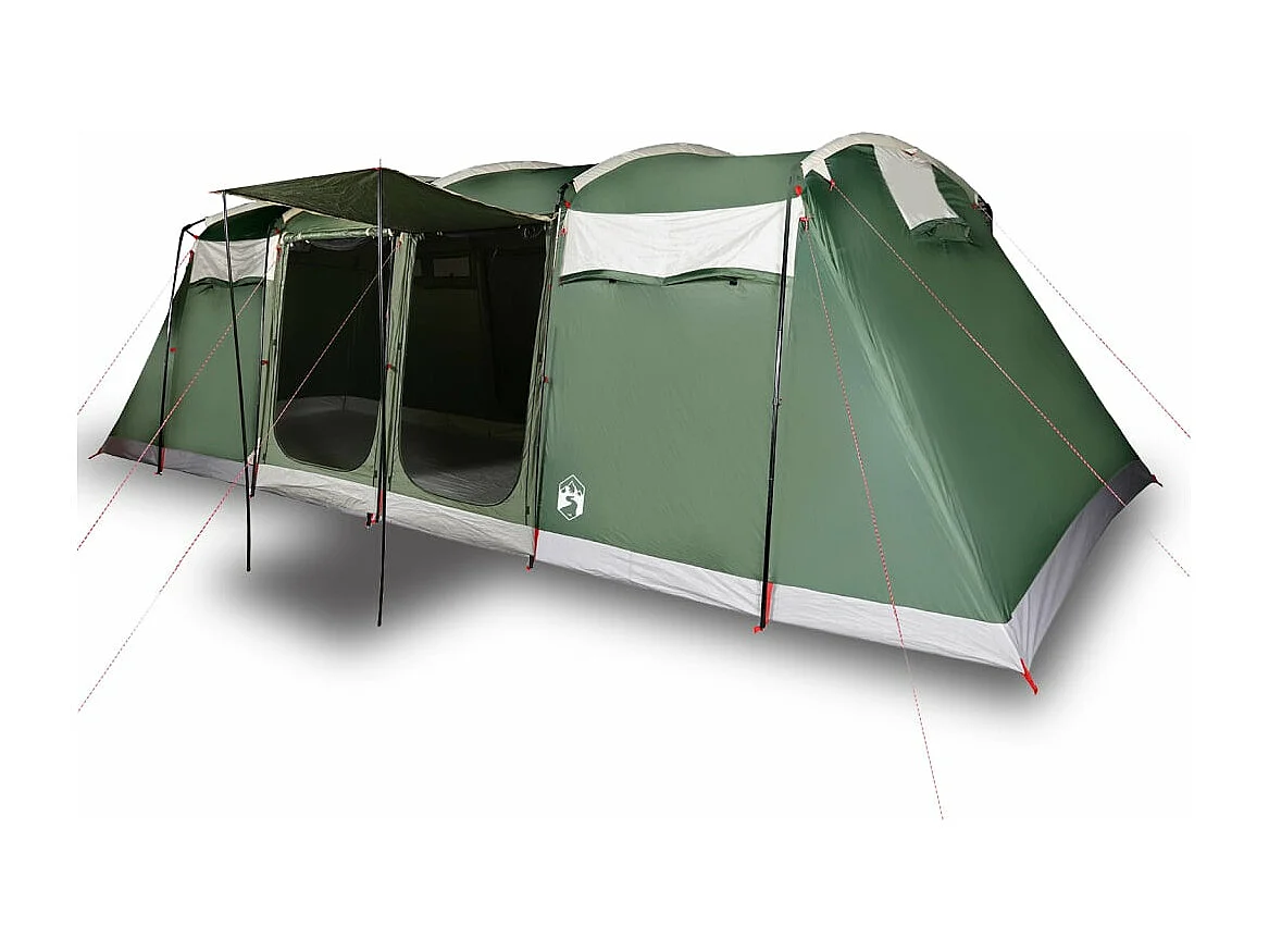 Tonnelle -Tente familiale tunnel 10 personnes vert imperméable FR938450