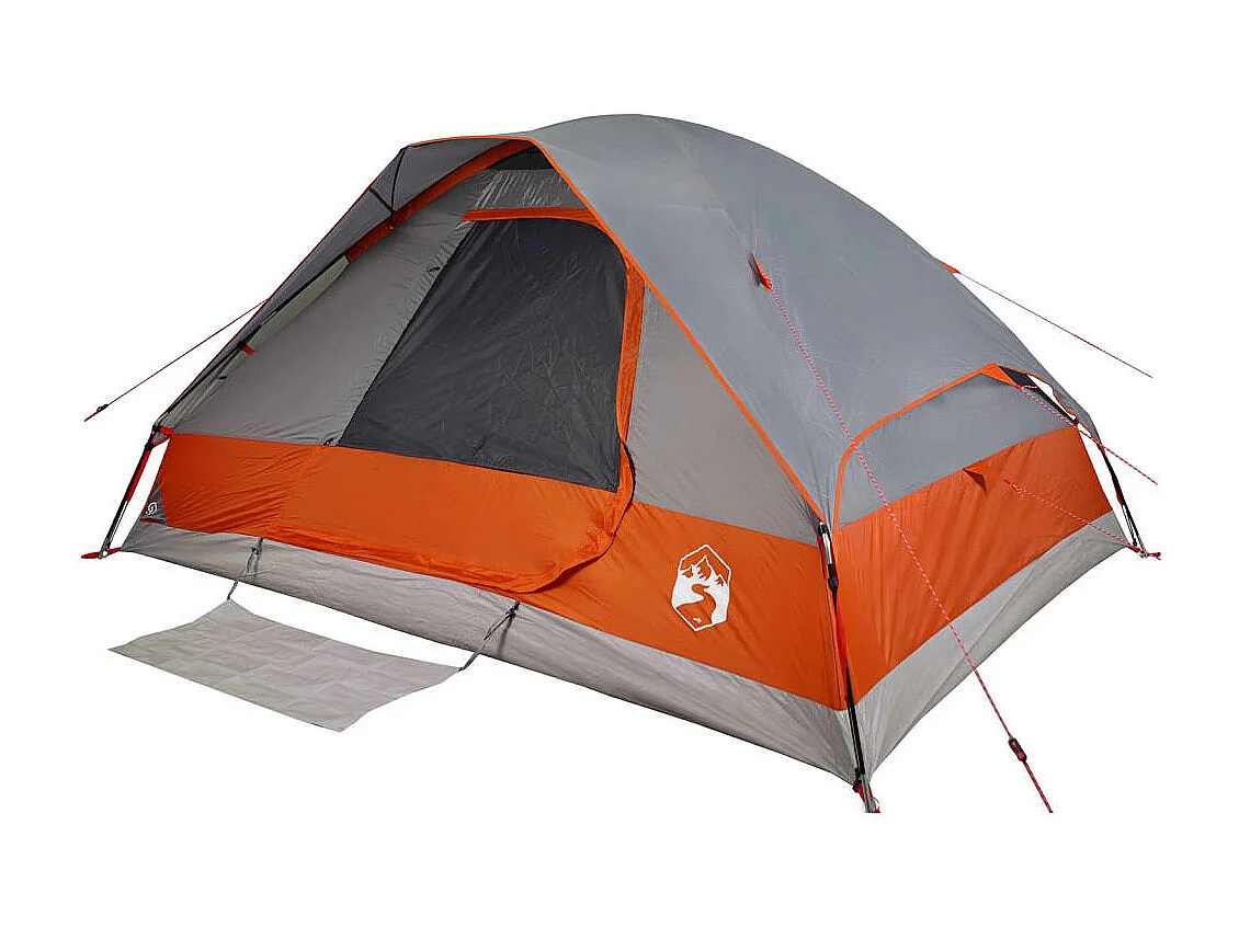 Tenda familiar cúpula para 6 pessoas impermeável cinza/laranja PT615615