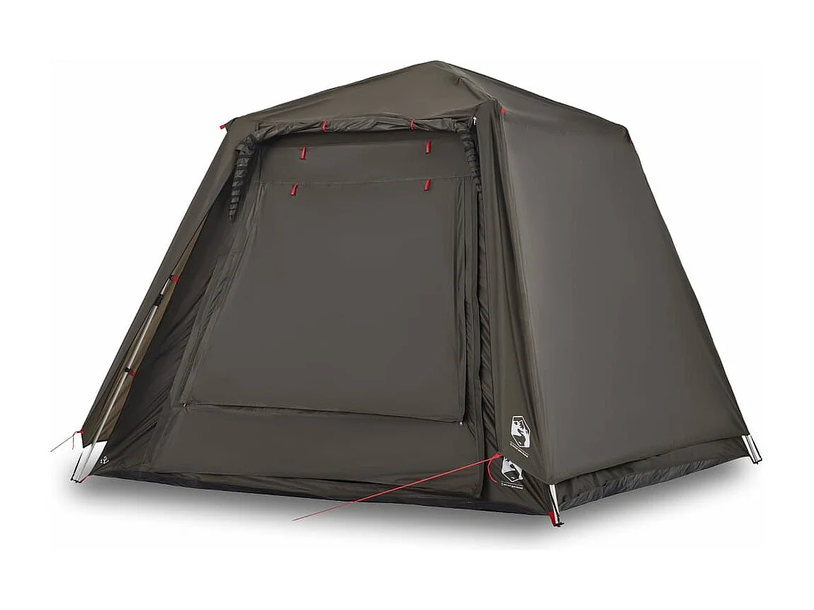 Tonnelle -Tente de pêche 4 personnes marron libération rapide FR110211