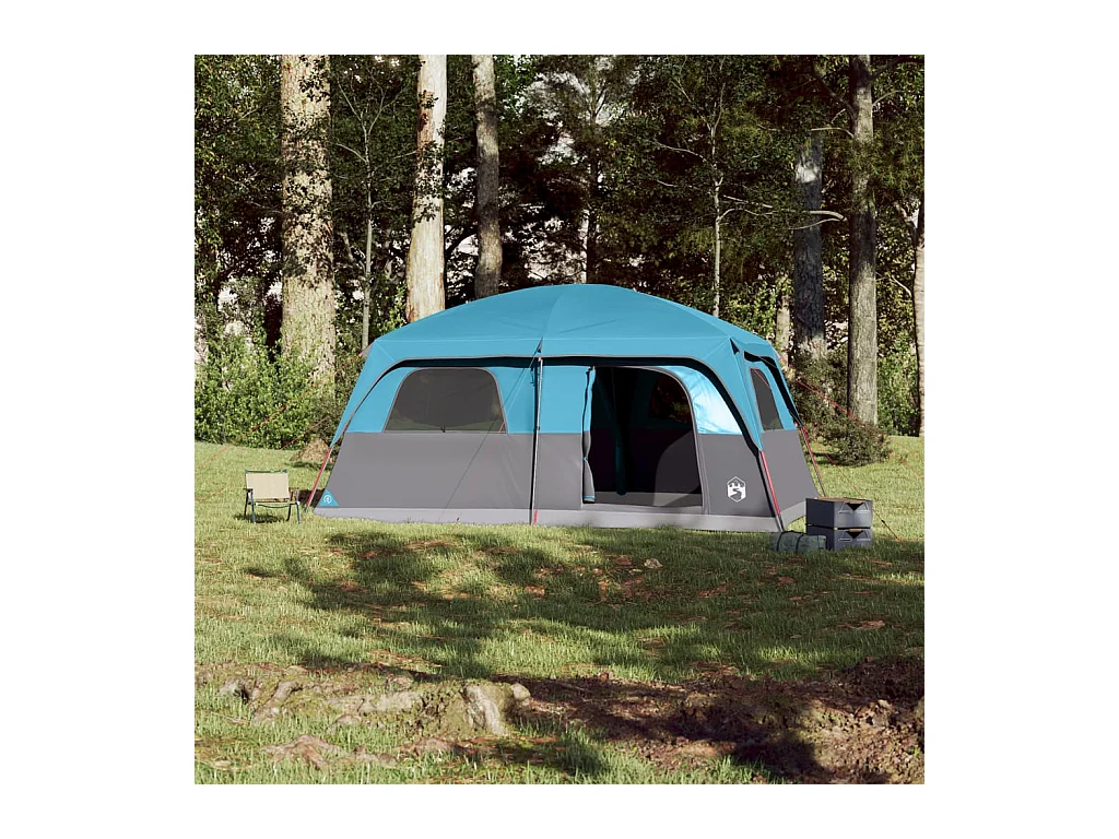 Tonnelle -Tente de cabine familiale 10 personnes bleu imperméable FR939289