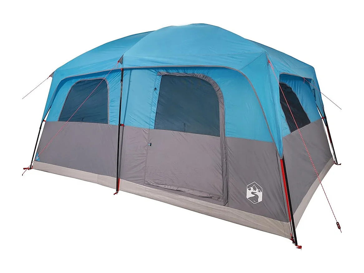 Tonnelle -Tente de cabine familiale 10 personnes bleu imperméable FR939289
