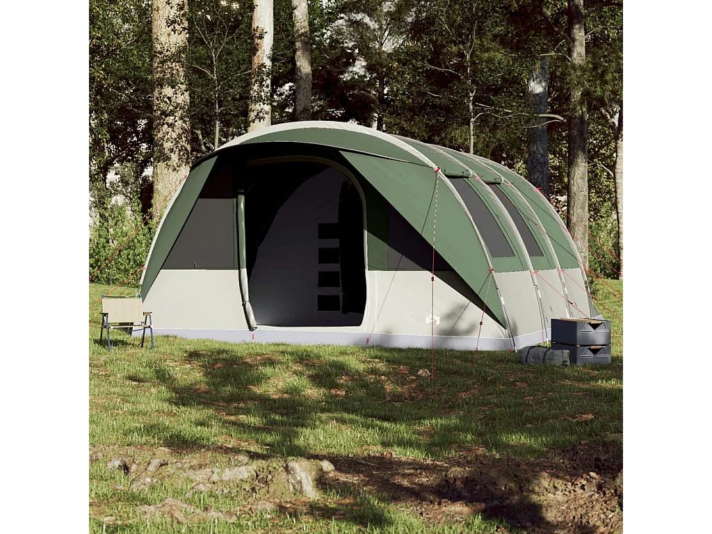 Tenda familiar túnel para 7 pessoas impermeável verde PT932358