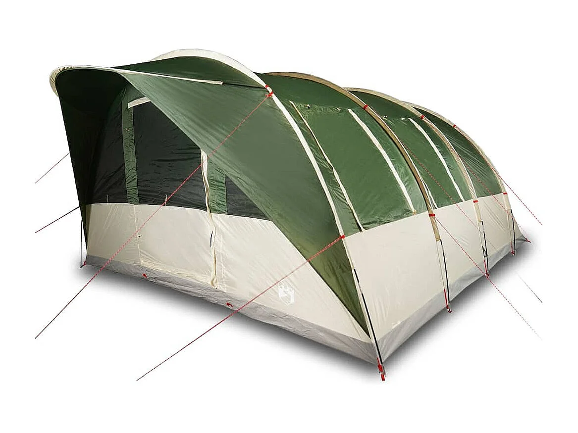 Tenda familiar túnel para 7 pessoas impermeável verde PT932358