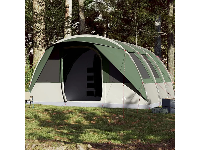Tonnelle -Tente familiale tunnel 7 personnes vert imperméable FR509909