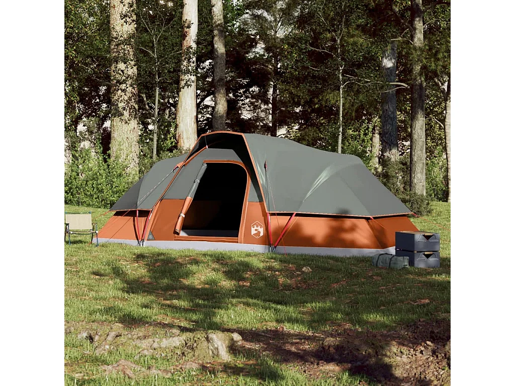 Koepeltent 9-persoons waterdicht oranje BE669058