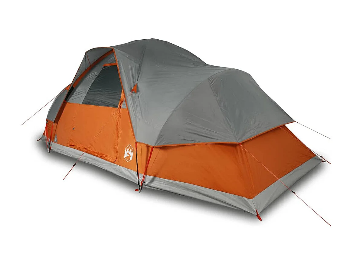 Tonnelle -Tente familiale à dôme 9 personnes orange imperméable FR193719