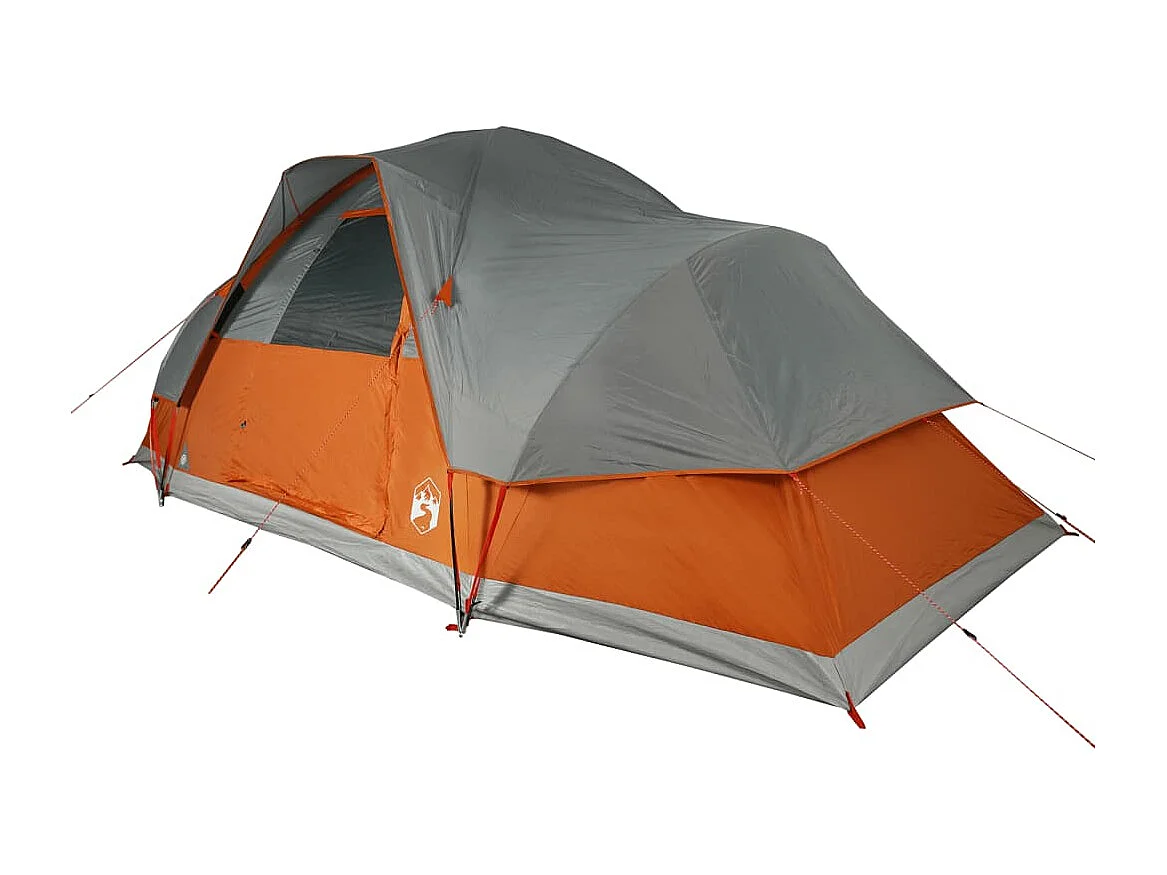 Tonnelle -Tente familiale à dôme 9 personnes orange imperméable FR193719