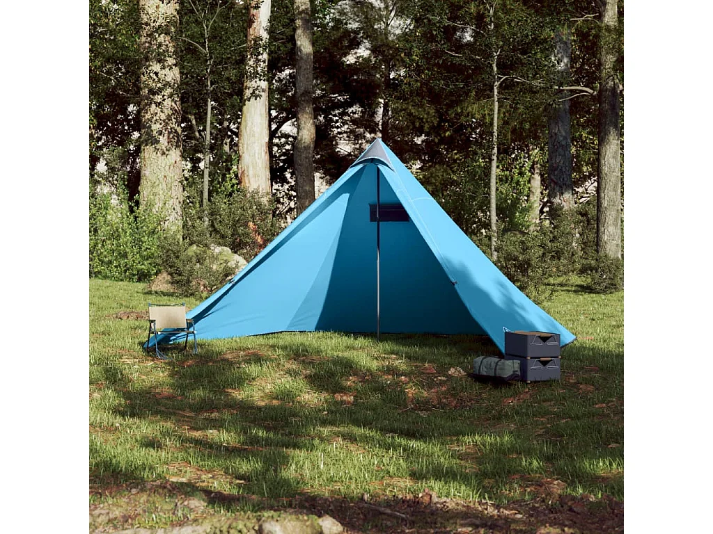 Tonnelle -Tente familiale tipi 7 personnes bleu imperméable FR248119
