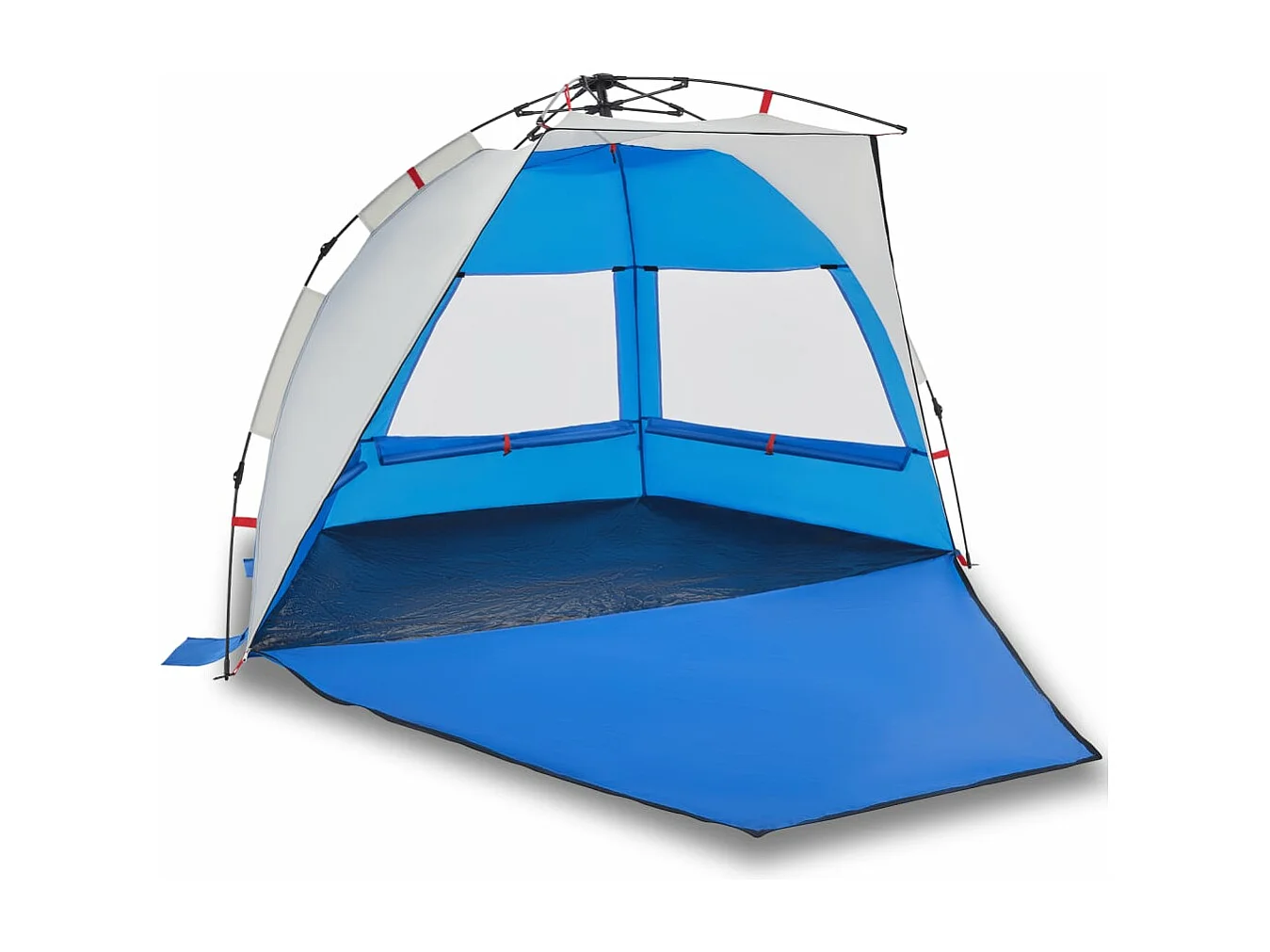 Tenda praia 2 pessoas libertação rápida impermeável azul ciano PT381081