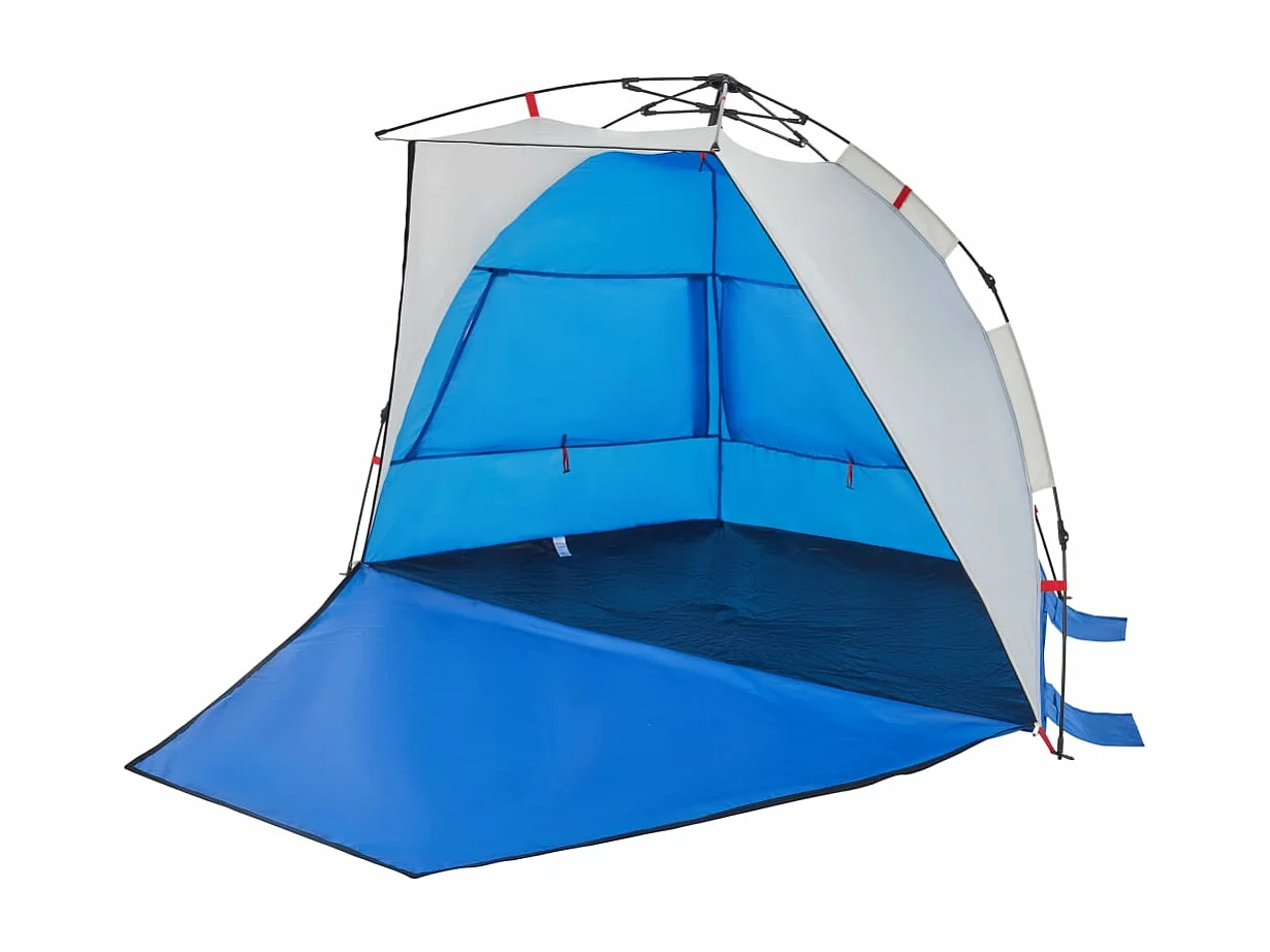 Tenda praia 2 pessoas libertação rápida impermeável azul ciano PT381081