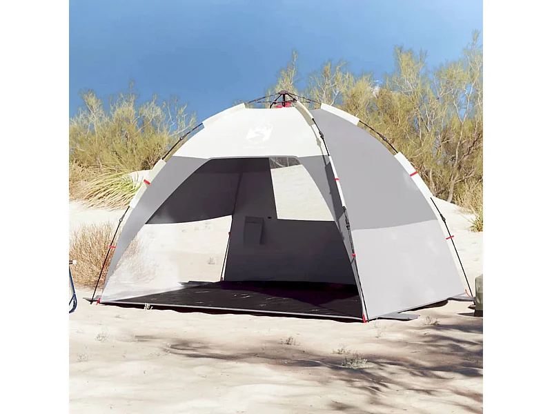 Tenda praia 2 pessoas libertação rápida impermeável cinzento PT209150