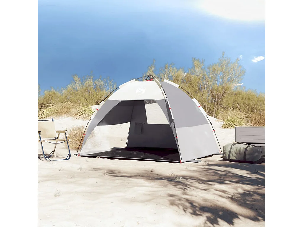 Tenda praia 2 pessoas libertação rápida impermeável cinzento PT209150