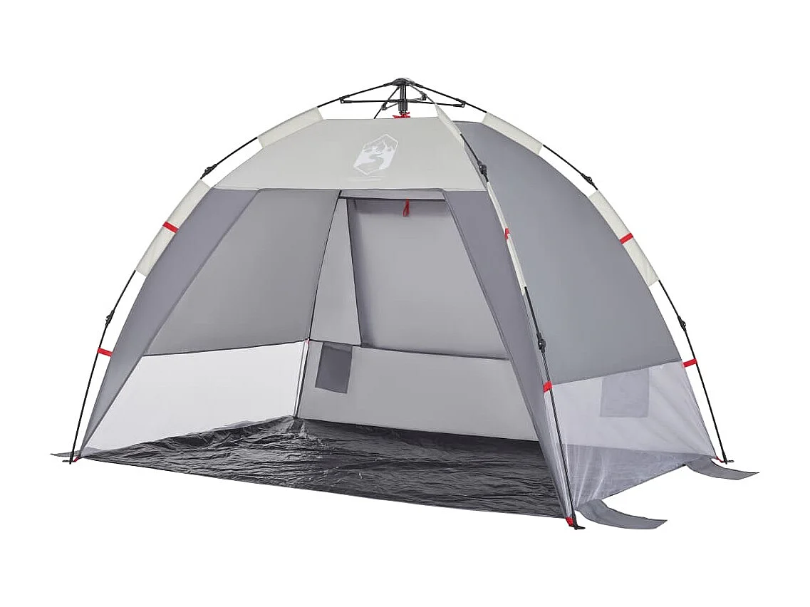 Tonnelle -Tente de plage 2 personnes gris libération rapide imperméable FR908171