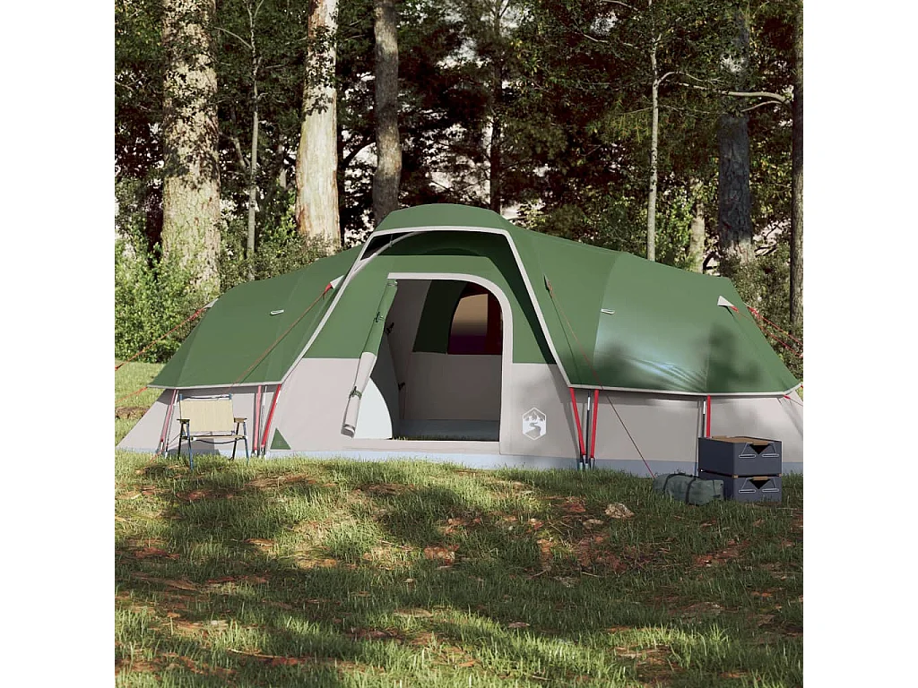 Tonnelle -Tente à dôme 11 personnes vert imperméable FR317430