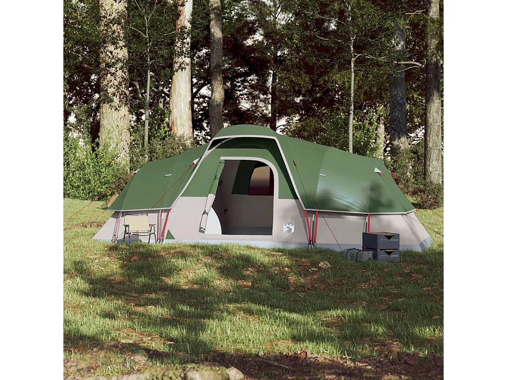 Tonnelle -Tente à dôme 11 personnes vert imperméable FR317430