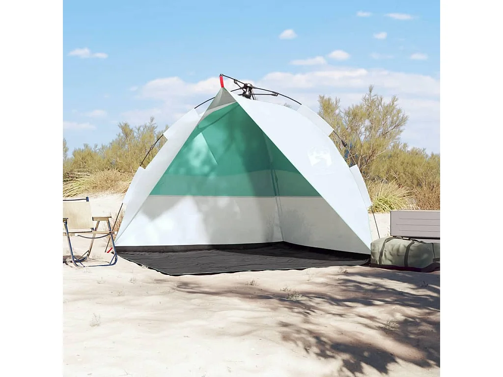 Tenda praia libertação rápida impermeável verde mar PT629807